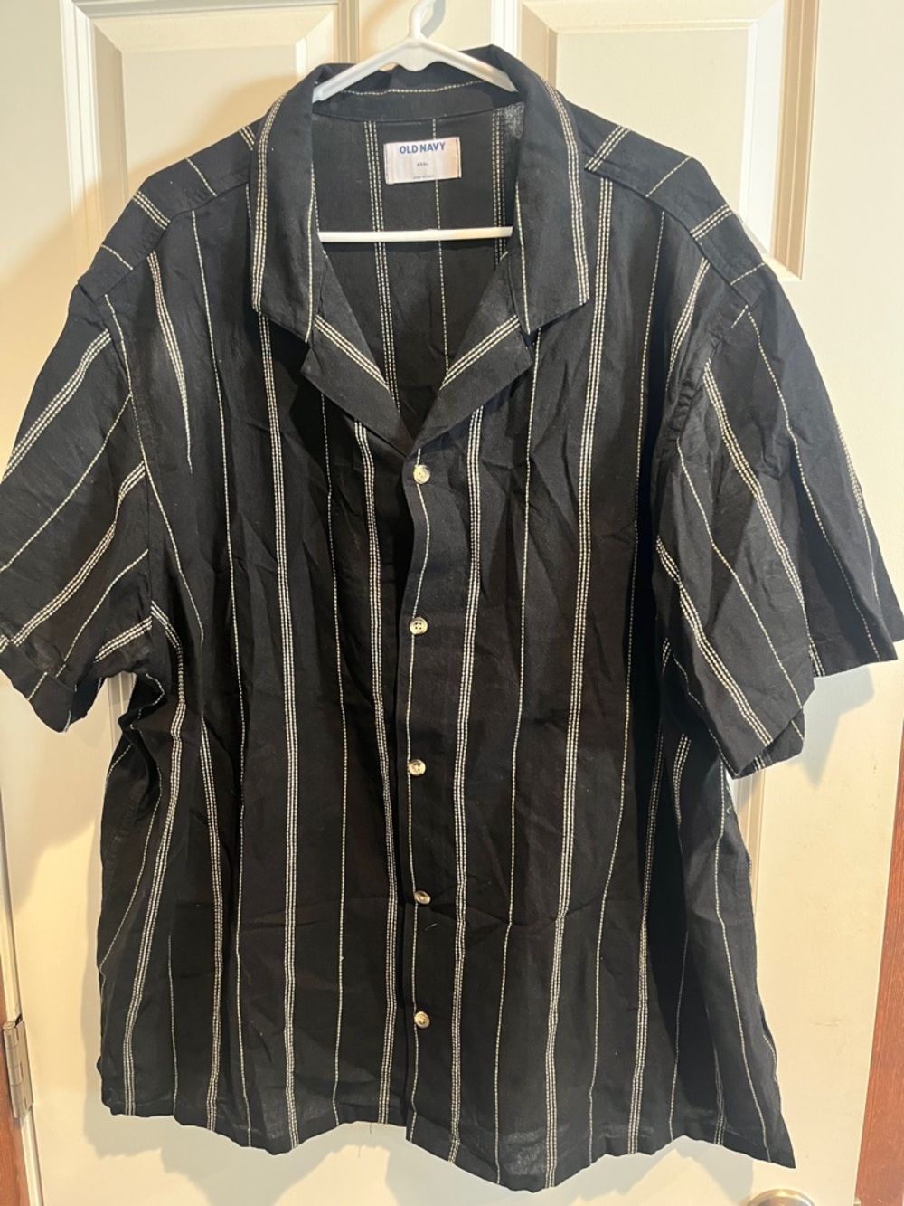 Men’s linen blend button down shirt